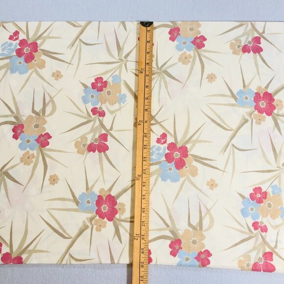 Vintage WABASSO Floral Pillowcase- SINGLE: Raspberry Pink & Glacier Blue Wildflo - Picture 10 of 11